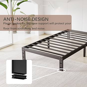 10” Pushim Forever SYUM02 Ki/oon /00250 Qeetex 10 Inch Full Bed Frame with Storage Metal Platform